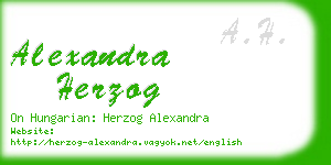 alexandra herzog business card